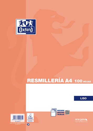 OXFORD - Resmilleria School 100h A4 Liso (Ref.100430214)