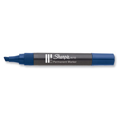 PAPER MATE - Marcador permanente W10 Trazo 1,5-5mm Punta biselada Azul Secado rapido (Ref.S0192695)