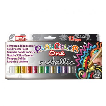 PLAYCOLOR - Tempera Solida Serie Sol 10 gr Colores surtidos 12 Ud (Ref.10121)