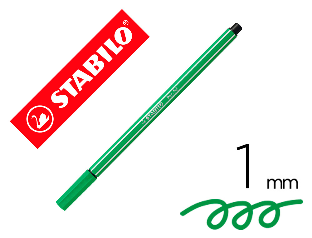 STABILO - Rotulador Pen 68 esmeralda claro (Ref.68/16)