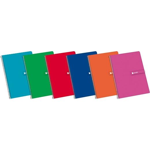 ENRI - Cuaderno 5ud 80h Folio Doble linea Surtido (Ref.100430069)