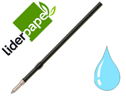 LIDERPAPEL - RECAMBIO BOLIGRAFO GUMMY TOUCH RETRACTIL 1,0 MM TINTA CELESTE BOLSA 10 UDS (Ref.BO22)