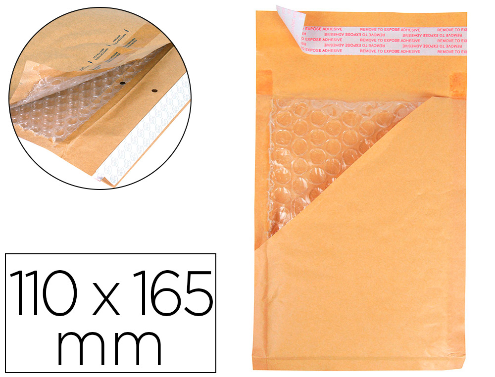 Q-CONNECT - SOBRE BURBUJAS CREMA A/000 110 X 165 MM (Ref.KF15010)