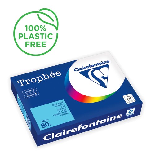 TROPHÉE - Papel multifunción color 500h 80 g. A4 Azul FSC (Ref.1774C)