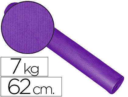 IMPRESMA - PAPEL FANTASIA KRAFT LISO KFC-BOBINA 62 CM -7 KG -COLOR LILA (Ref.VERJURADO-LILA)