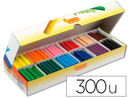 JOVI - LAPICES CERA COLOR -CAJA CON 300 LAPICES SURTIDOS (Ref.989)