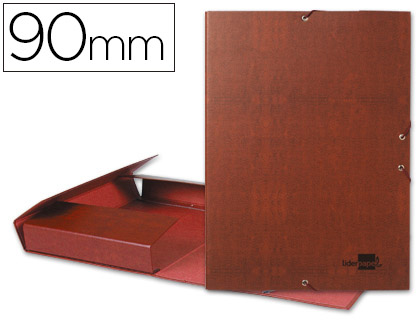 LIDERPAPEL - CARPETA PROYECTOS FOLIO LOMO 90MM Cartón FORRADO CUERO (Ref.PY92)