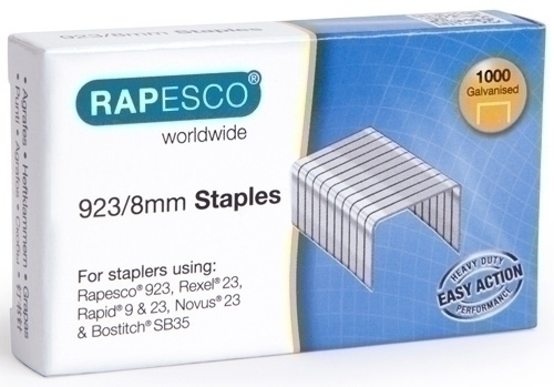 RAPESCO - Grapas galvanizada 923/8 caja de 1000 unidades (Ref. 1236)