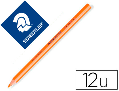 STAEDTLER - LAPICES FLUORESCENTE TRIANGULAR TOP STAR NARANJA CAJA DE 12 UNIDADES (Ref.128 64-4)