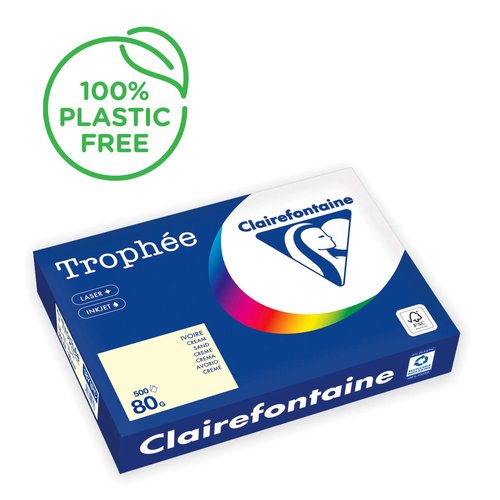 TROPHÉE - Papel multifunción color 500h 80 g. A4 Marfil FSC (Ref.1871C)