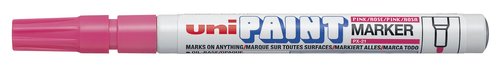 UNI-BALL - Marcador PERMANENTE PX-21 TINTA ACEITE PUNTA CONICA TRAZO 0.8-1.2 MM ROSA (Ref.558684000)