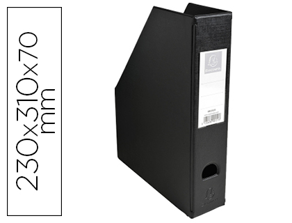 EXACOMPTA - REVISTERO PVC LOMO 70MM COLOR NEGRO 230X310X70 MM (Ref.90151E)