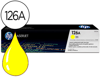 HP ( HEWLETT PACKARD ) - Toner Laser ORIGINALES 126A Amarillo (Ref.CE312A)