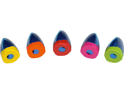 M+R - Sacapuntas/Afilalapices PLASTICO JUMBO UN USO CON DEPOSITO Y TAPA DE SEGURDAD COLORES SURTIDOS (Ref.9670050)