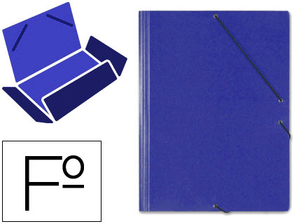 SARO - CARPETA GOMAS SOLAPAS Cartón TAMAÑO FOLIO AZUL (Ref.314)