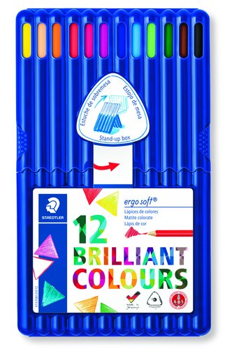 STAEDTLER - Estuche lapices ergosoft Colores surtidos 12 Ud (Ref.157 SB12-I)