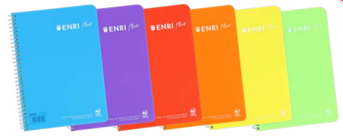 ENRI - BLOCK PLUS tapa PP 4º 80h HORIZONTAL 90g SURTIDO (6 col.) (Ref.400133614)