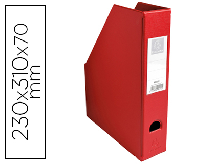 EXACOMPTA - REVISTERO PVC LOMO 70MM COLOR ROJO 230X310X70 MM (Ref.90155E)
