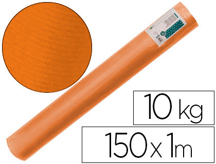 LIDERPAPEL - PAPEL KRAFT VERJURADO NARANJA 150MT 65GR BOBINA 10KG (Ref.PK59)