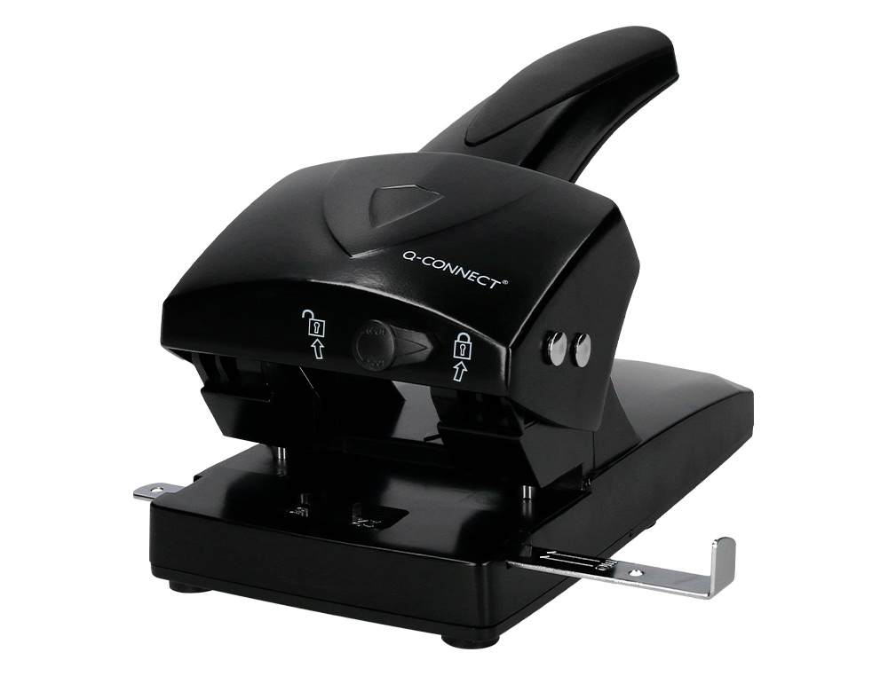 Q-CONNECT - TALADRADOR NEGRO -ABERTURA 6,5 MM -CAPACIDAD 65 HOJAS (Ref.KF01237)