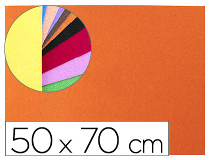LIDERPAPEL - GOMA EVA 50X70CM 60G/M2 ESPESOR 2MM TEXTURA TOALLA NARANJA (Ref.GE14)