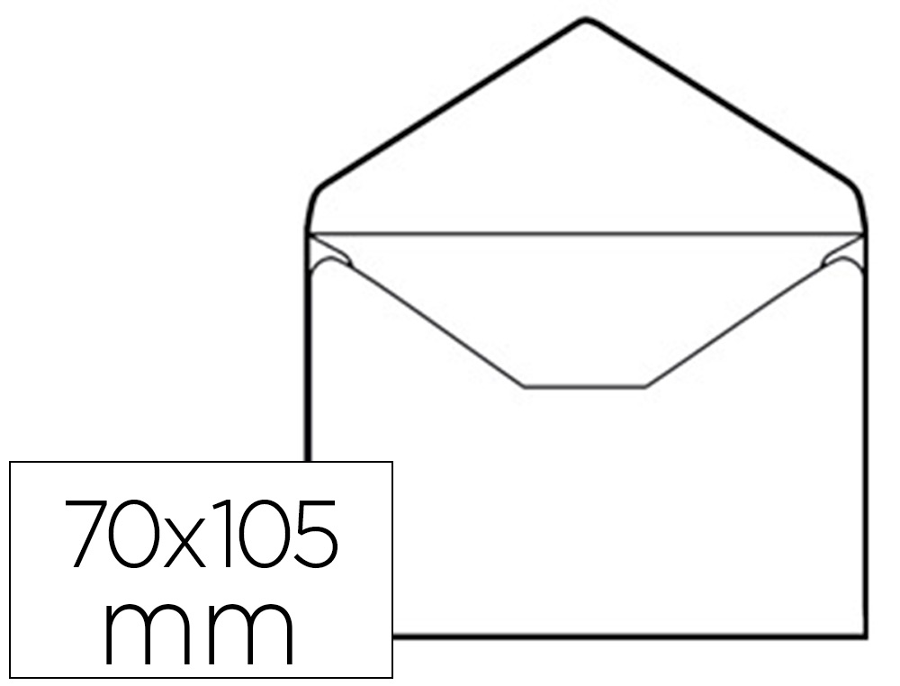 LIDERPAPEL - SOBRE N.0 BLANCO TARJETA DE VISITA 70X110MM SIN ENGOMAR CAJA DE 100 UNIDADES (Ref.SB03)