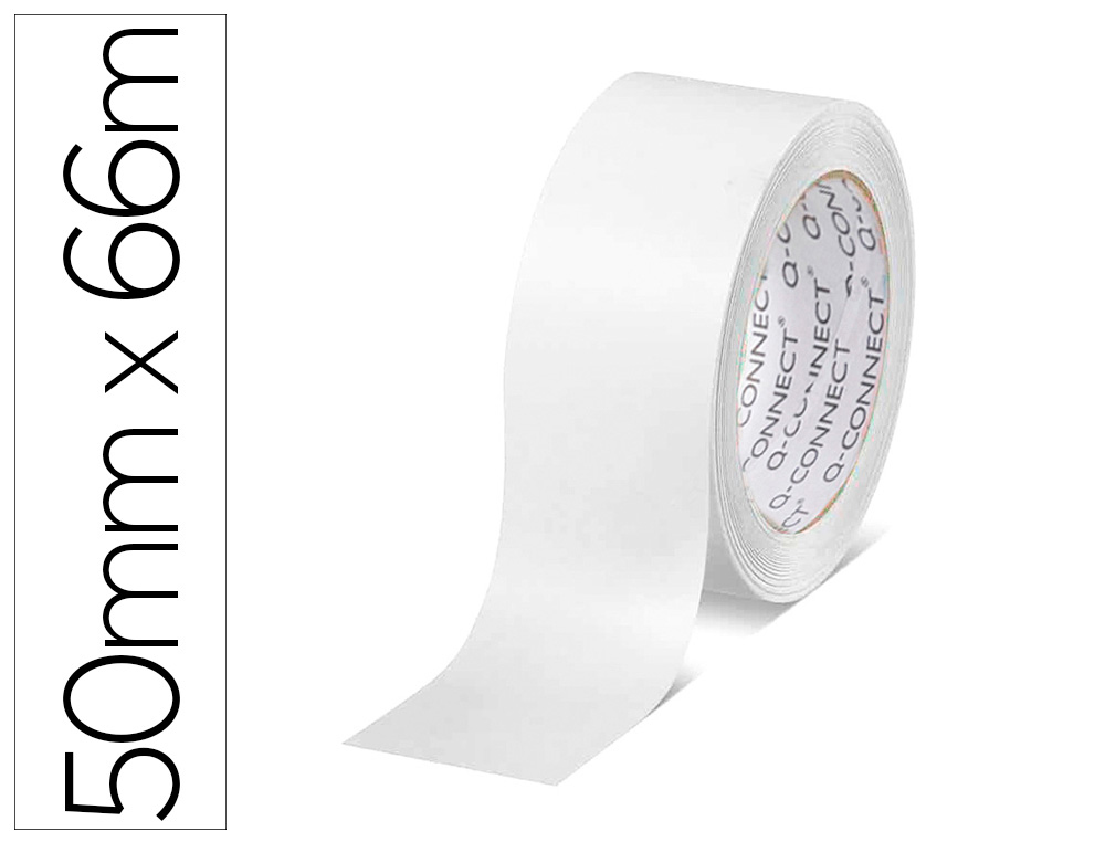 Q-CONNECT - CINTA ADHESIVA POLIPROPILENO BLANCA 66 MT X 50 MM -PARA EMBALAJE (Ref.KF02901)