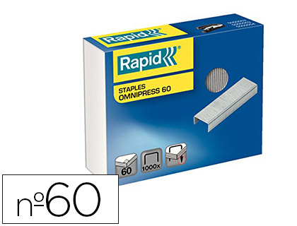 RAPID - GRAPAS OMNIPRESS 60 GALVANIZADAS CAJA DE 1000 GRAPAS (Ref.5000561)
