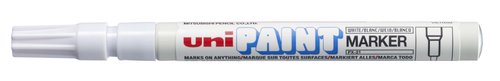 UNI-BALL - Marcador permanente PX-21 Trazo 0,8-1,2mm Punta conica Blanco (Ref.558601000)