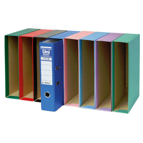 UNISYSTEM - CAJA para ARCHIVADOR Fº 86mm NEGRO (Ref.92079)