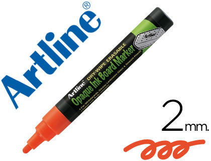 ARTLINE - ROTULADOR PIZARRA VERDE NEGRA EPW-4 NA COLOR NARANJA BOLSA DE 4 ROTULADORES (Ref.EPW-4 NA-OR)