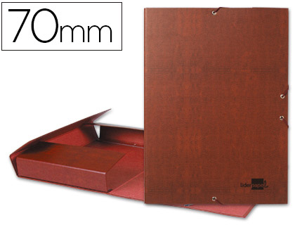 LIDERPAPEL - CARPETA PROYECTOS FOLIO LOMO 70MM Cartón FORRADO CUERO (Ref.PY72)