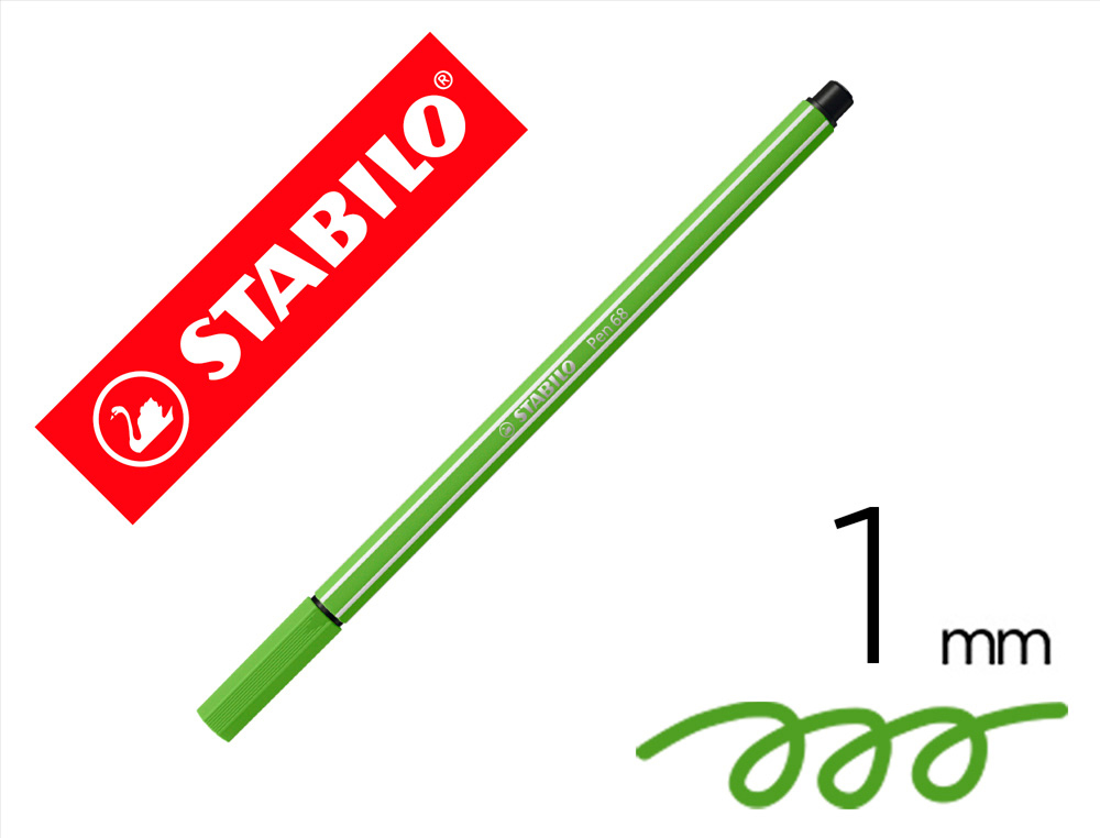 STABILO - Rotulador Pen 68 verde claro (Ref.68/33)