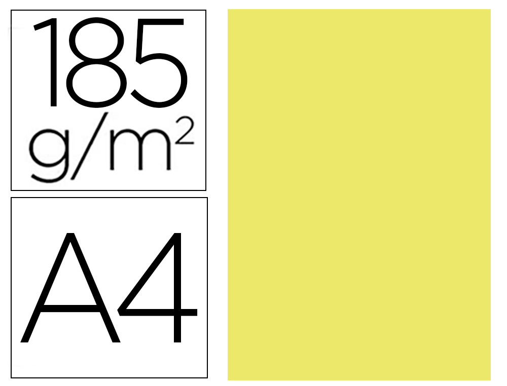 GUARRO - CARTULINA DIN A4 KIWI 185 GR PAQUETE DE 50 H (Ref.C400108143)