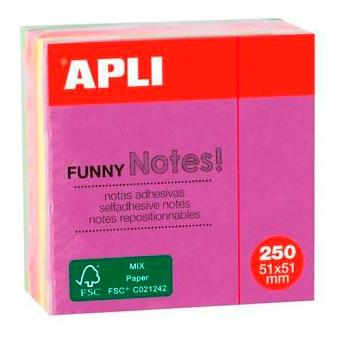 APLI - TACO NOTAS 51X51 CUBO 250h BRILLANTE (5x50h) (Ref.11596)