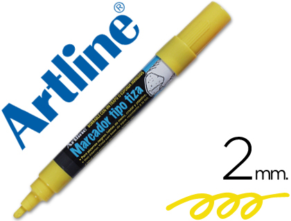ARTLINE - ROTULADOR PIZARRA VERDE NEGRA COLOR AMARILLO BOLSA DE 4 ROTULADORES (Ref.EPW-4-AM)
