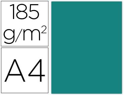 GUARRO - CARTULINA DIN A4 VERDE MENTA 185 GR PAQUETE DE 50 H (Ref.C400108142)