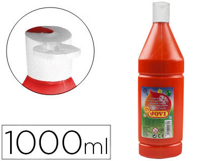 JOVI - TEMPERA LIQUIDA ESCOLAR 1000 ML BERMELLON (Ref.51107)