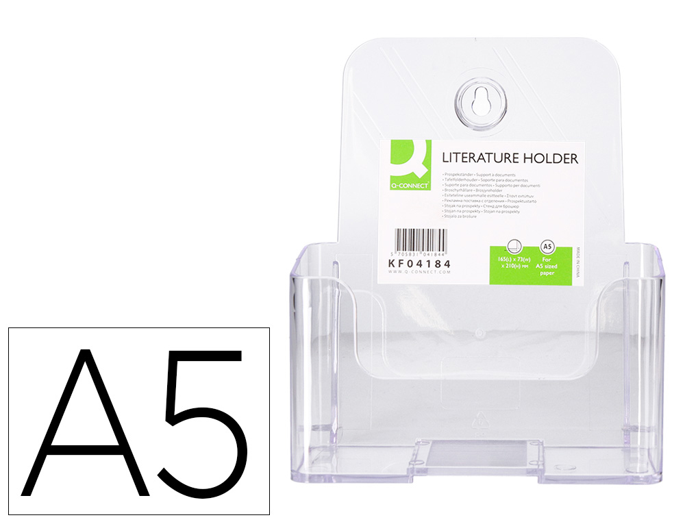 Q-CONNECT - EXPOSITOR SOBREMESA METACRILATO TAMAÑO A5 5754 (Ref.KF04184)