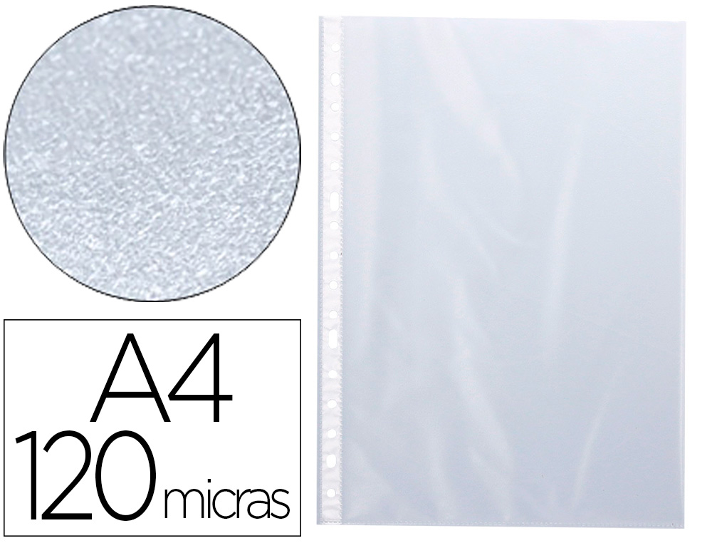 Q-CONNECT - FUNDA MULTITALADRO DIN A4 120 MC PIEL DE NARANJA CAJA DE 100 UNIDADES (Ref.KF00423)