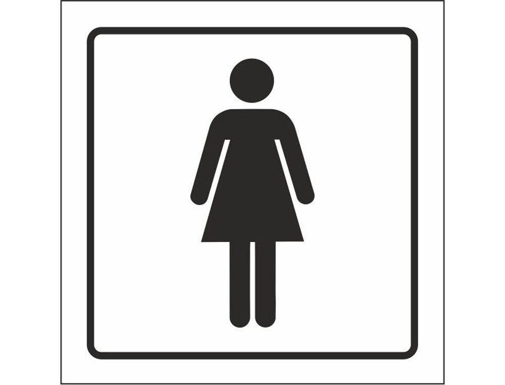 SYSSA - PICTOGRAMA SEÑAL DE ASEOS SEÑORAS EN PVC 105X105 MM (Ref.1500)