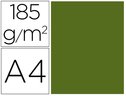 GUARRO - CARTULINA DIN A4 VERDE SAFARI 185 GR PAQUETE DE 50 H (Ref.C400108144)