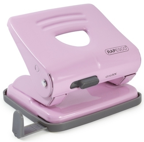 RAPESCO - Perforadora 825 rosa con 2 agujeros. 25 hojas de capacidad. (Ref.1358)