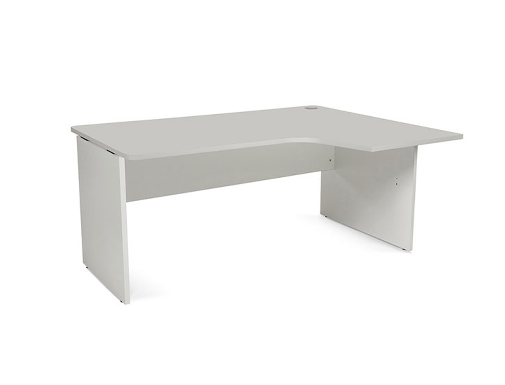 ROCADA - MESA SERIE WORK 160X120 CM DERECHA ACABADO AB02 ALUMINIO/GRIS (Ref.2051AB02)