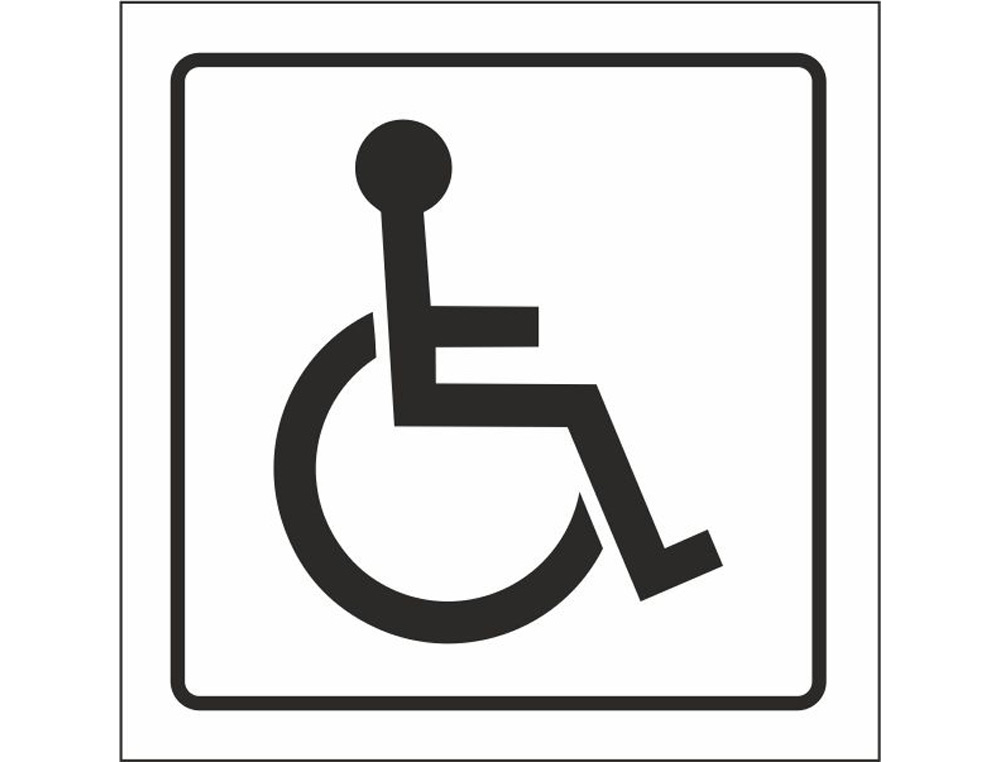 SYSSA - PICTOGRAMA SEÑAL DE MINUSVALIDOS EN PVC 105X105 MM (Ref.1550)