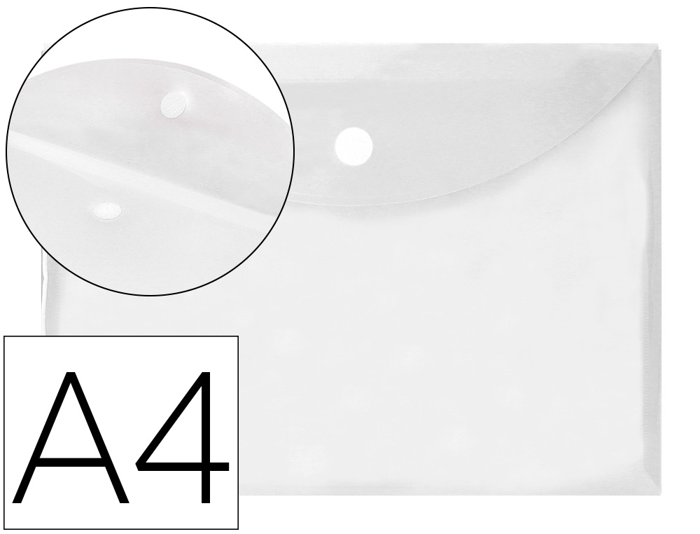 LIDERPAPEL - CARPETA DOSSIER A4 CIERRE DE VELCRO TRANSPARENTE (Ref.BY04)