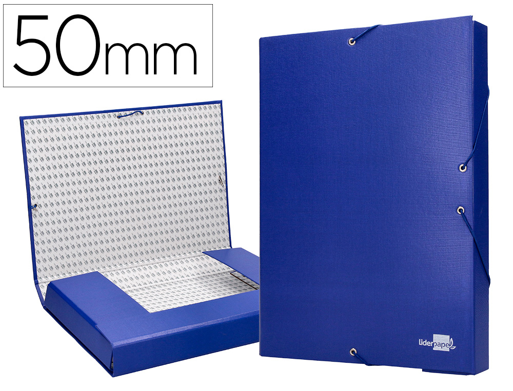 LIDERPAPEL - CARPETA PROYECTOS FOLIO LOMO 50MM Cartón FORRADO AZUL (Ref.PY51)