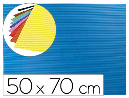 LIDERPAPEL - GOMA EVA ONDULADA 50X70CM 2,2MM DE ESPESOR AZUL CLARO (Ref.GC04)