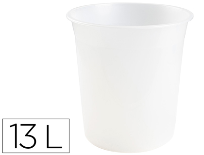 Q-CONNECT - Papelera plastico transparente 13 litros dim, 275x285 mm (Ref. KF19038)