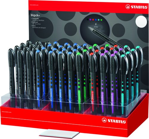STABILO - Rotulador roller ball bl@ck 0,3 mm expositor de 48 unidades surtidos (Ref. 1016/48-1)